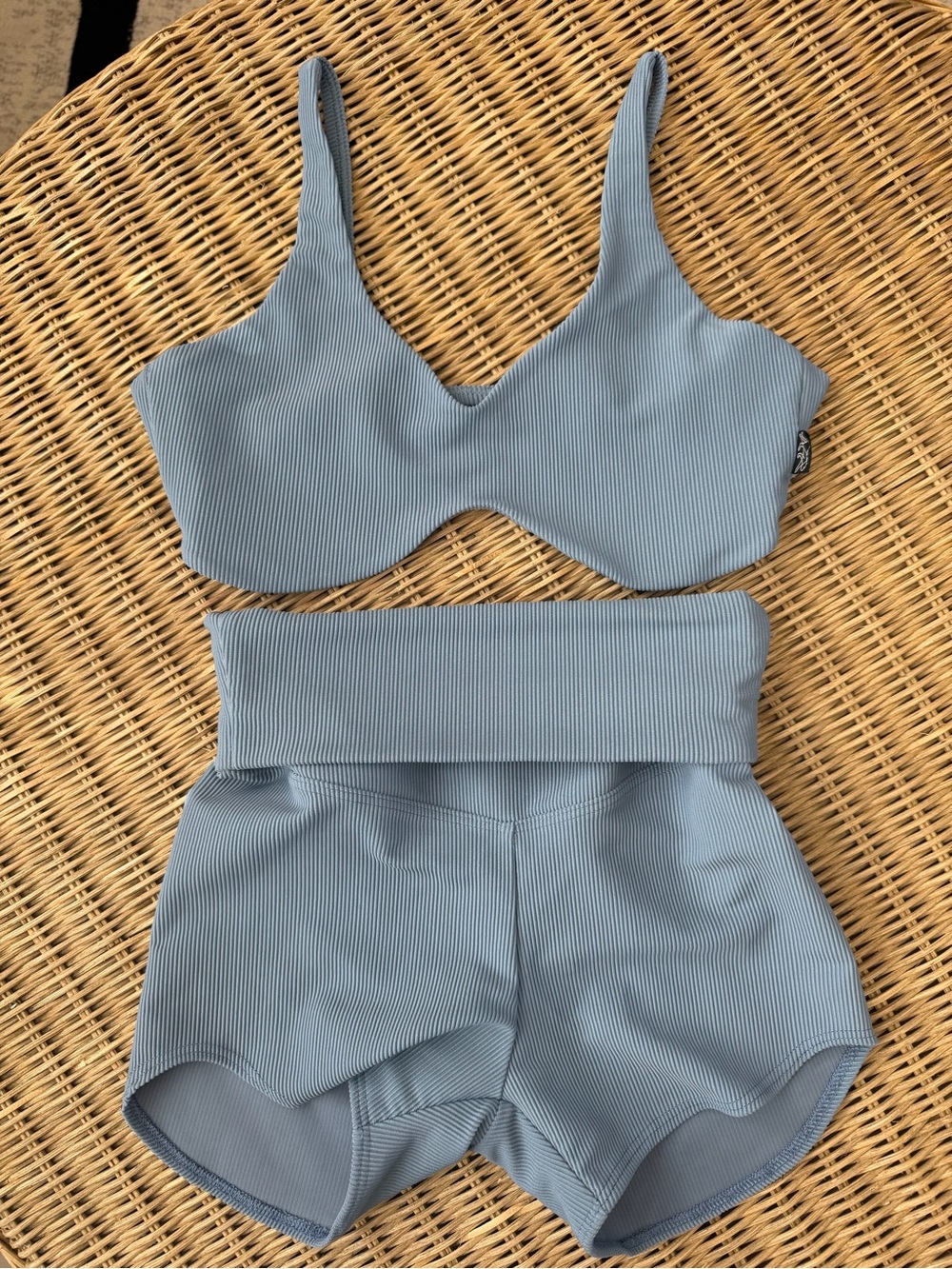 TIGER FRIDAY Ruth Bralette and Foldover Short Set